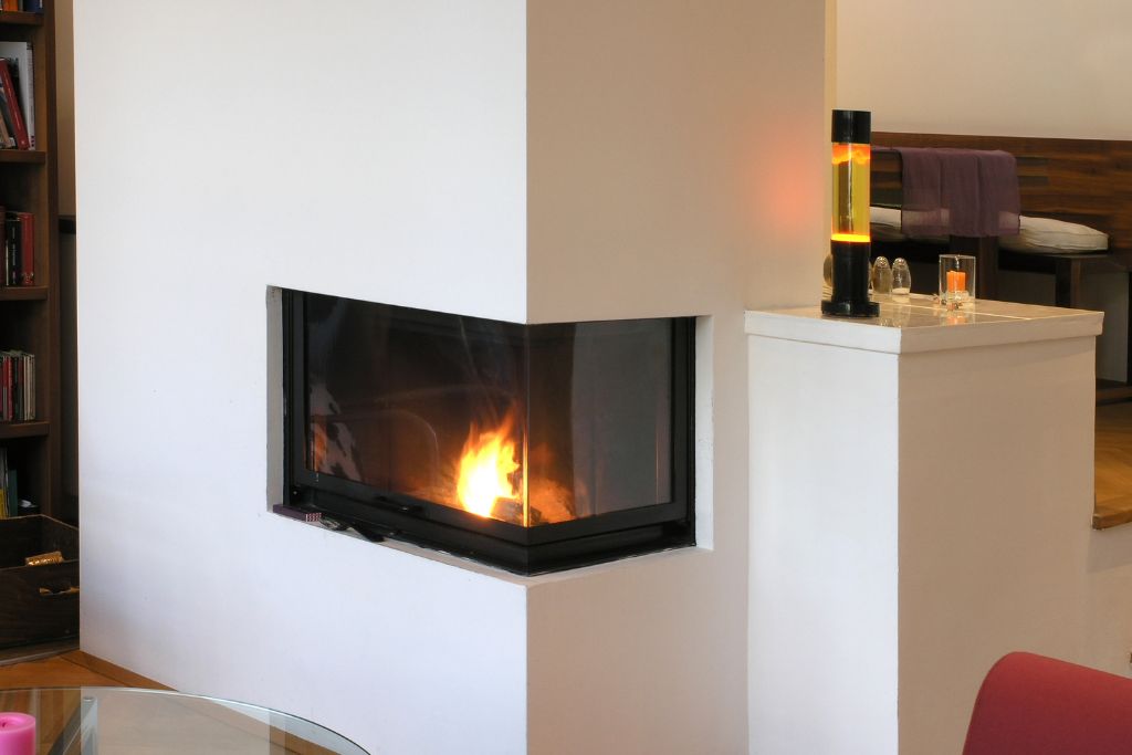 chimenea decorativa pared